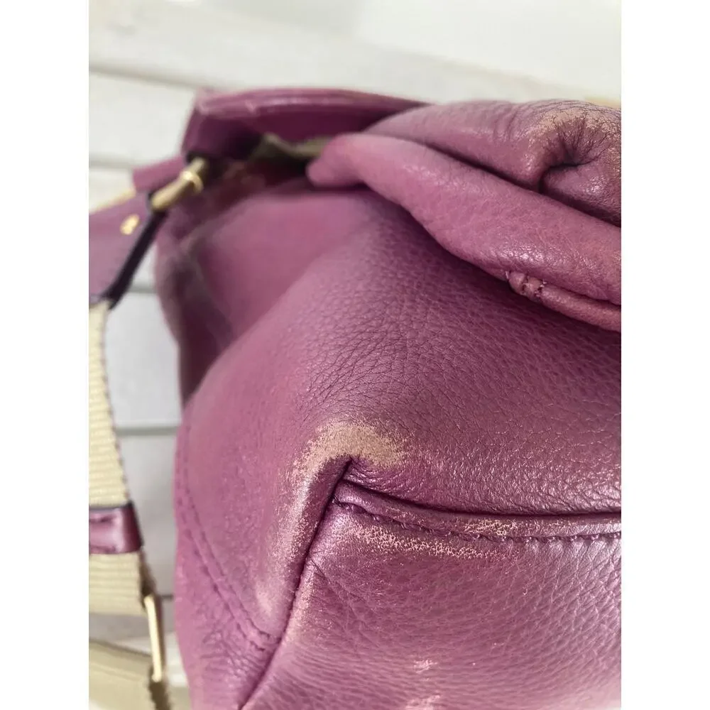 MICHAEL KORS, SMALL PURPLE LEATHER CROSSBODY BAG (ASIS)